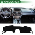 thumbnail image 3 of Dash Cover Interior Non-Slip Dashboard Carpet Mat Pad for Honda Accord 2022-2024 Polyester Black, 3 of 7