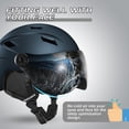 thumbnail image 4 of Casco Odoland para deportes de nieve con gafas, color azul medianoche, talla M, 4 of 9