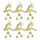 thumbnail image 1 of Adornos colgantes de Navidad galvanizados dorados, adornos de diseño de campana de Reno y ciervo hueco, 6 uds., 1 of 3