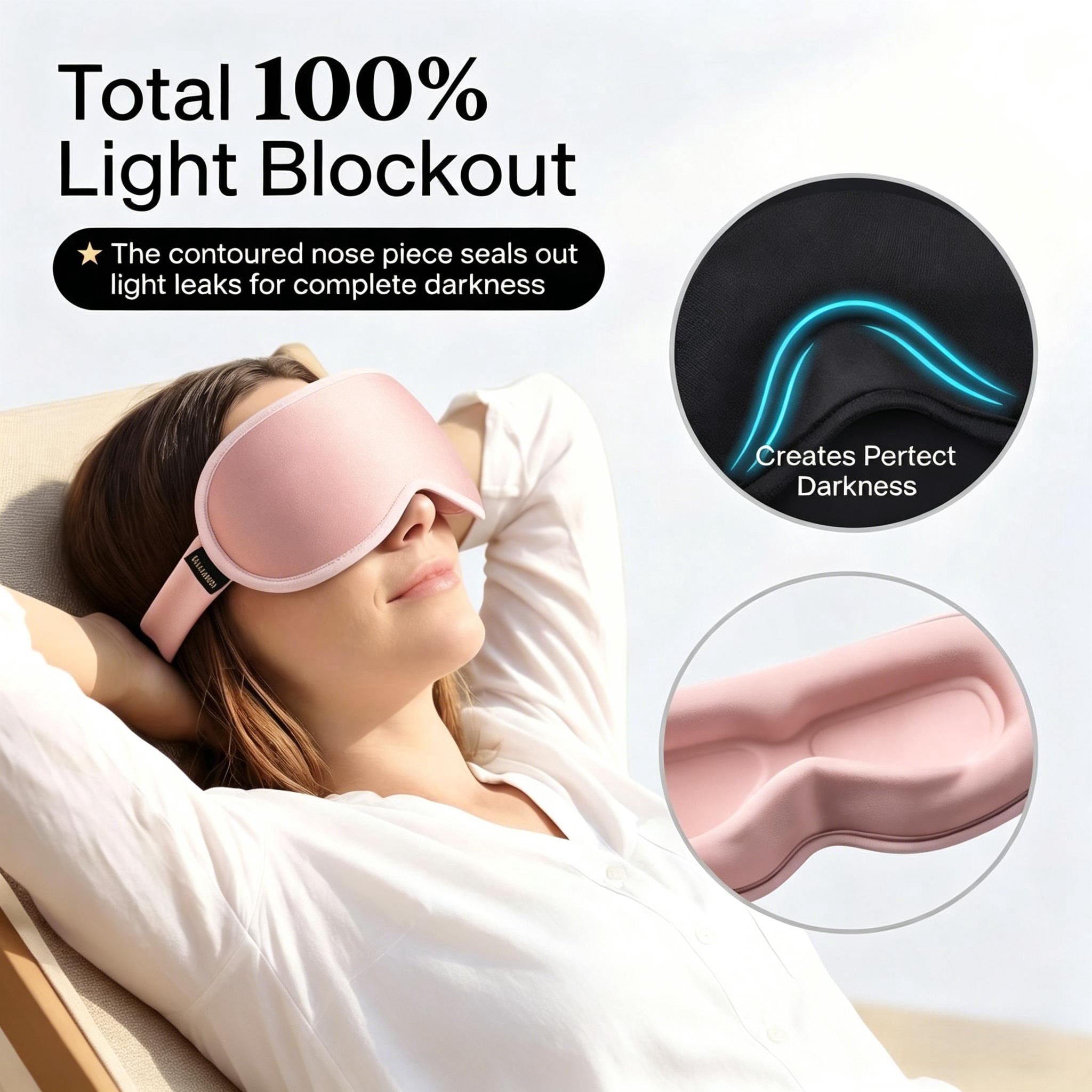 FACEMOON 2 Pack Adult Weighted Sleep Mask – Memory Foam Comfort Design | 99% Light Blocking Zero Pressure | Lash Extension Safe for Travel