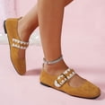 thumbnail image 7 of Flats for Women Wide Feet, Ballet Woman Mary Jane, Ballet Widestep Shoes for Women, Women's Mary Janes Flats Shoes Black Ballet Flats Memory Foam Dress Shoes With Strap, Camel 7, 7 of 7