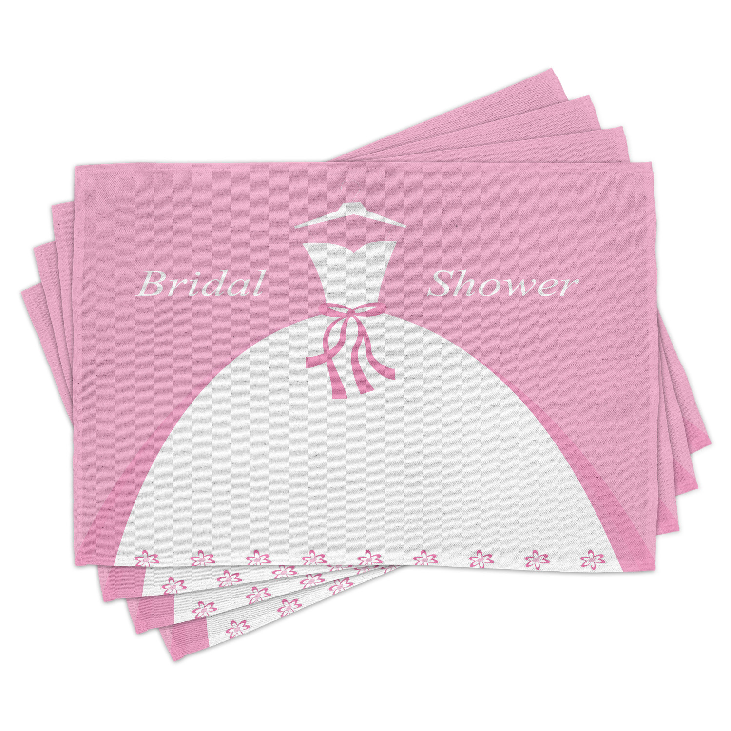 Bridal Shower Placemats Set of 4 Celebration Bride Party Wedding Dress