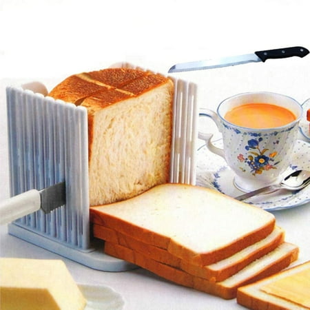 Bread Slicer Adjustable Bread Slicer Cutter Foldable and Adjustable Bread Toast Slicer Bagel Slicer Loaf Sandwich Bread Slicer Toast Slice Cutter Mold Home Kitchen Breakfast Gadgets ()