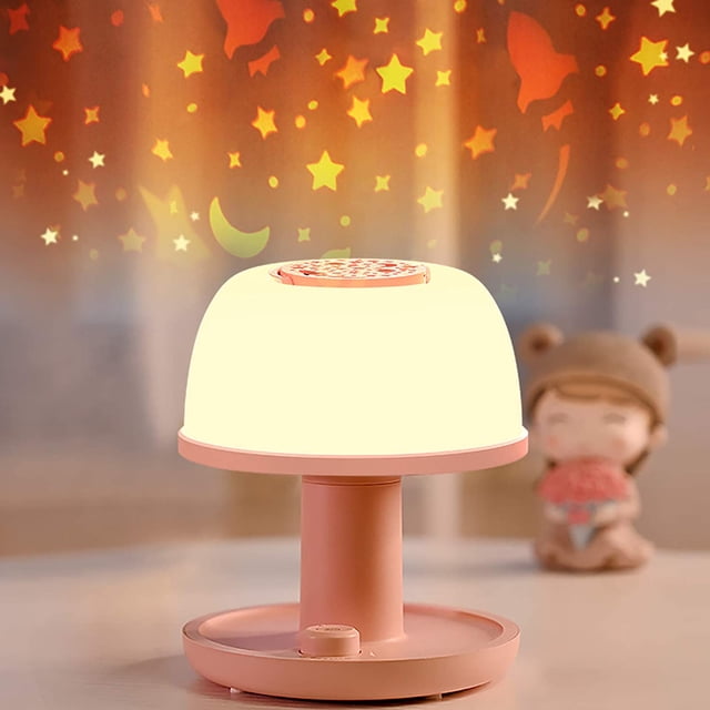 Proyector de estrellas luz nocturna para niños, proyector de estrellas inalámbrico regulable luz nocturna con asa, temporizador y función de memoria, luz nocturna 2 en 1 para habitación de niños
