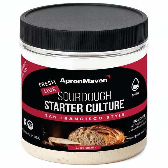 Apron Maven Sourdough Starter Culture - Chewy Tangy San Francisco Style - 1 oz