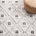 thumbnail image 6 of SAFAVIEH Marrakesh Mortimer Diamond Polyester Area Rug, Ivory/Grey, 5'3" x 7'6", 6 of 8