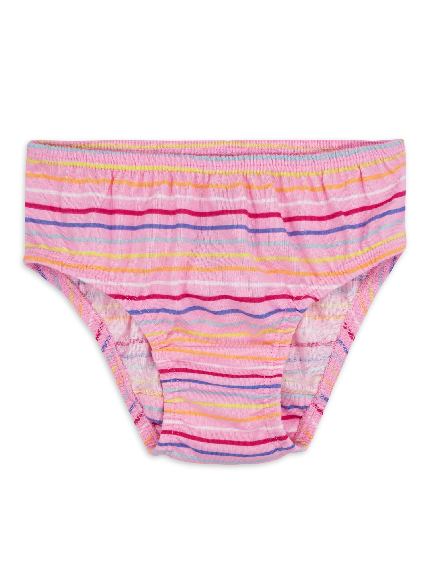 【WONDER WONDER】String Big Pocket Cotton Pintuck L Wide Pt Wonder Nation Toddler Girls Underwear Briefs, 6-Pack, Sizes