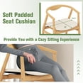 thumbnail image 5 of Gymax Leisure Bamboo Armchair Modern Accent Chair w/ Curved Back & Bamboo Structure, 5 of 9