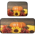 thumbnail image 7 of SKYSONIC Fall Sunflower Pumpkin Kitchen Rug Set of 2, Autumn Floor Mat Runner Area Rug Washable Carpet Mat Perfect for Living Room Bedroom Entryway, 7 of 7