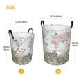 thumbnail image 2 of Large Laundry Basket with Handles - World Map With Safari Animals Kids Baby Dirty Clothes Laundry Hamper for Bedroom Aesthetic, 2 of 5