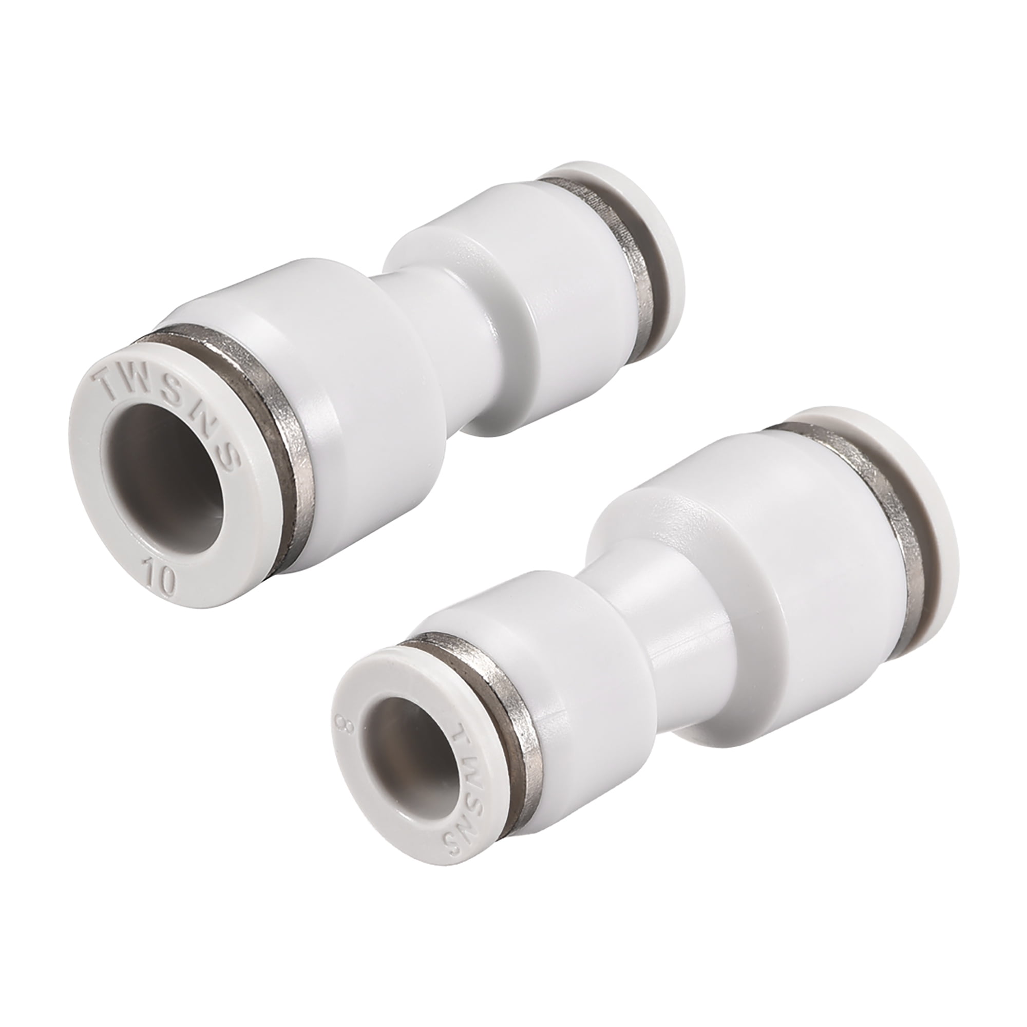 Straight Push Connectors, 10mm 8mm OD Plastic Straight Union Push to