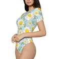 thumbnail image 3 of Picia Daisies Flowers Womens One Piece Swimsuits Modest Tummy Control Bathing Suits Lace Up Slimming Swim Suit-Small, 3 of 9
