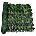 thumbnail image 2 of Valla de privacidad de hojas artificiales, pantalla de pared, setos artificiales, vegetación artificial Verde Oscuro 05x3m, 2 of 9