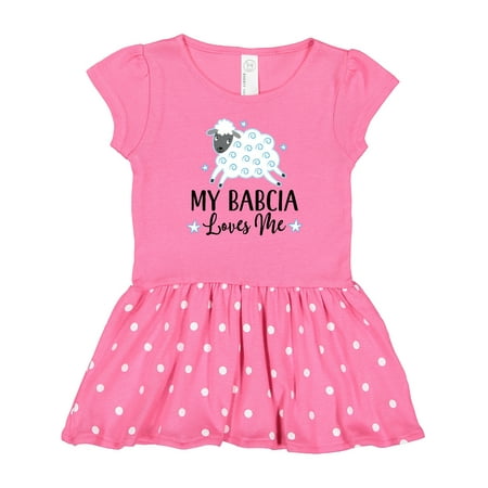 

Inktastic My Babcia Loves Me Outfit Gift Baby Girl Dress