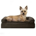 thumbnail image 3 of FurHaven Pet Products | Cooling Gel Foam Plush & Suede Sofa Pet Bed for Dogs & Cats, Espresso, Small, 3 of 11