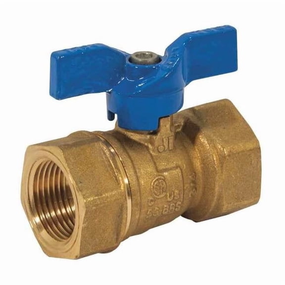 Jomar Valve 3/4" FNPT Brass Gas Ball Valve Inline 101-404