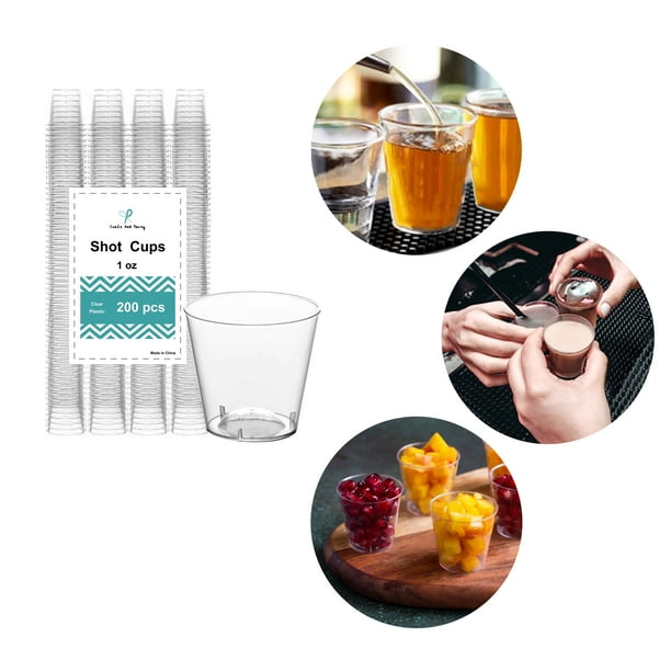 200ct Mini Solo Cups 1oz Plastic Disposable Shot Glasses Party Shooter