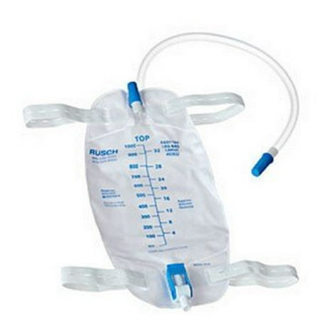 Urine Leg Bag Strap - 3 Pack -Easy-Tap Leg Bag, Large, 32 Oz, 18