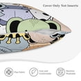 thumbnail image 6 of LNWH Cute Animals Doodle Throw Pillow Covers, Square Soft Linen Decorative Pillow Cases, 18"x18", 6 of 8