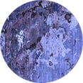 thumbnail image 1 of Ahgly Company Indoor Round Oriental Blue Industrial Area Rugs, 5' Round, 1 of 4