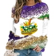 thumbnail image 1 of FcBaudy Chandails en Molleton pour Femmes, Chandails en Molleton Sans Capuche, Chandails en Molleton pour Femmes Imprimé Carnaval Ample à Manches Longues Blouse pour Femmes, 1 of 3