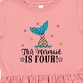 thumbnail image 4 of Inktastic 4th Birthday Mermaid Tail Girls Girls Toddler Dress, 4 of 5