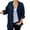 Navy, variant on XFLWAM Long Sleeve Button Down Shirts for Women Collared Lightweight Textured Casual Shacket Tops Blue M