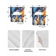thumbnail image 5 of Oil Painting Swag Kitchen Curtains Sets for Windows 24 Inch Length, Modern Abstract Colorful Smear Aesthetic Short Window Curtain Panels Swags Valances and Tiers 3 Piece Set for Cafe/Dining Room, 5 of 5