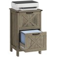 thumbnail image 1 of HOMCOM File Cabinet with 2 Drawers Filing Cabinet for A4 Letter, Grey Wash, 1 of 10