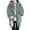 Dark Gray, variant on Women Thick Coat for Autumn Winter Warmth Solid Color Mid-Length Fleece Jacket with Pockets Loose Zipper Hooded Coat for Daily Wear