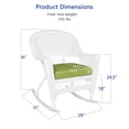 thumbnail image 3 of Pemberly Row Wicker Rocker Chair in Black with Green Cushion (Set of 2), 3 of 8