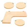 thumbnail image 2 of 4x jaula de hámster, de esquina, suministros de madera, de actividad, tablero de pie, juguete de hábitat para Chinchilla, Animal Fernando Soporte de percha de plataforma para pájaros, 2 of 8