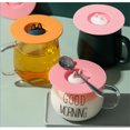 thumbnail image 4 of Wosthever Tapas de taza de dibujos animados con soporte para cuchara, cubierta de taza a prueba de fugas, vasos de vidrio desmontables, botella Teteras Rosado, 4 of 6