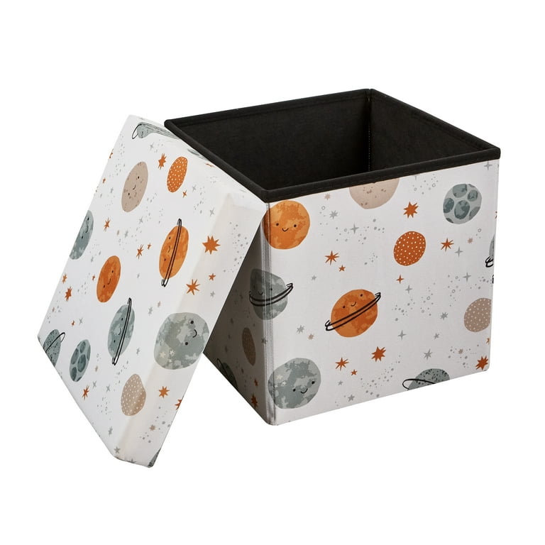 Kvell Foldable Collapsible Toy Storage Bin Planets Design Kids Storage Chest Multi Color