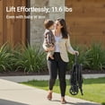 thumbnail image 3 of Mamazing Air Lite Travel Stroller, Black，Lightweight Compact One-Hand Fold，6-36m+，1 Count，, 3 of 9
