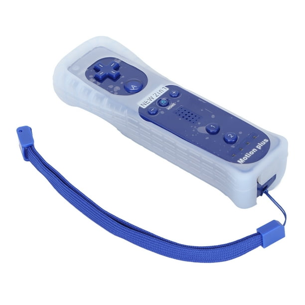 Controlador Remoto Motion Plus, Controlador De Movimiento Remoto Inalámbrico Función De Vibración Altavoz De Distancia De Control Remoto Largo Para Wii U Para Wii ANGGREK Azul oscuro