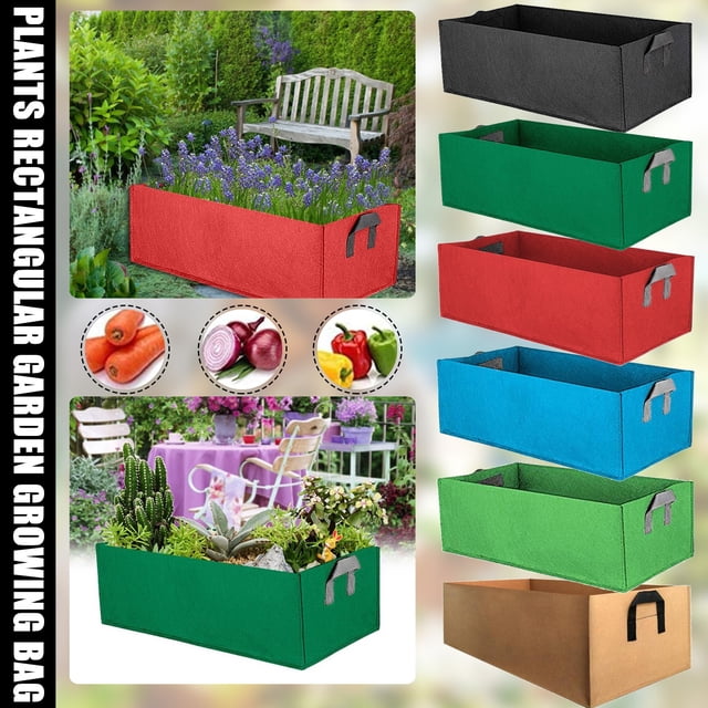Vaidha Rectangular Garden Growing Bag Plants Bags Square Planting Container Fabric