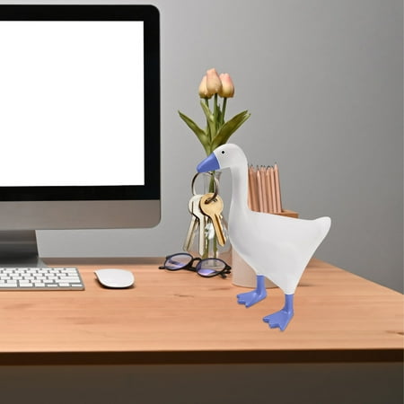 

KQJQS Duck Magnetic Statue - Key and Scissors Holder Iron Craft Product.