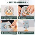 thumbnail image 4 of Animal Heads Table Lamp USB Bedside Desk Nightstand Lamp Printed Gifts Small Lamp Wood Base for Bedroom Living Room Kids Room College Dorm, 4 of 7