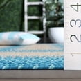 thumbnail image 6 of SAFAVIEH Braided Neville Bordered Machine Washable Reversible Area Rug, Blue/Beige, 2' x 4' Half Moon, 6 of 13