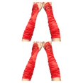 thumbnail image 1 of Qarigey Guantes florales de encaje con lentejuelas, ropa de mano sin dedos, manoplas para niña, traje de noche de boda elástico, actuación Type4 NO4, 1 of 6