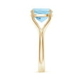 thumbnail image 3 of ANGARA Natural Solitaire 3.5 ct Aquamarine Split Shank Engagement Ring in 14K Yellow Gold for Women (Size-10mm) | March Birthstone, Anniversary, Jewelry Gift for Women | Natural Aquamarine Ring, 3 of 9
