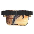 thumbnail image 3 of Picia Sailing Dancing Dolphin Print Square Double-Layer Waist Bag Mini Adjustable Waist Belt Bag Exercise Running Travel Hiking, 3 of 9