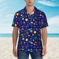 thumbnail image 2 of Rateoe Mathematics And Chemistry Pattern Men’s Hawaiian Shirt – Short Sleeve Button-Down Tropical Beach Shirt, Lightweight & Breathable Casual Aloha Shirt with Pocket,XX-Large, 2 of 7