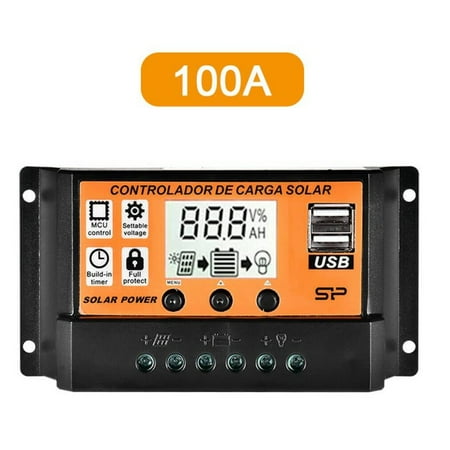 

MPPT Solar Panel Regulator Charge Controller Auto Focus Tracking 12/24V 100A