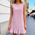 thumbnail image 2 of ZHOGXU Womens Summer Dresses Sleeveless Round Neck Striped Print A Line Elegant Relaxed Fit Dress For Casual Daily Wear,Red,Xxl, 2 of 6