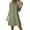 Green, variant on Horkkom A Line Dresses for Women V Neck Short Sleeve Zipper Mini Dresses Casual Beach Vacation Sundresses L