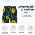 thumbnail image 3 of Balery Sunflowers And Blue Flower Mens Swim Trunks Swim Shorts for Men Quick Dry Inseam Beach Shorts with Compression Liner Pocket-Large, 3 of 9