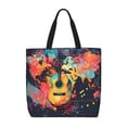 thumbnail image 1 of Disketp World Map Guitar Illustration Bolsa Tote de Lona para Mujer, Bolso de Hombro y Cruzado con Cierre de Cremallera, 1 of 7