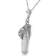 thumbnail image 2 of Galaxy Gold 14K Solid Gold 0.02 Carat Natural Diamond Necklace for Women - White Gold Fine Jewelry, 2 of 3